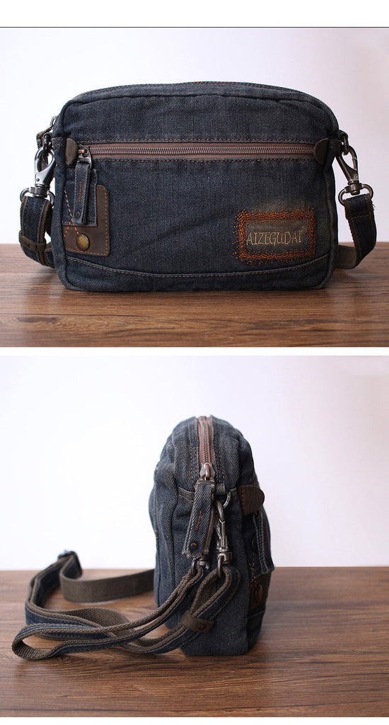 MANJIANGHONG Denim Big Capacity Travel Backpack Functional Backpack Bag Man  Fashion Simple Travel Bags More Pockets Unisex Bag